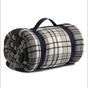 HBC Stripes Hudson’s Bay Sterling Plaid Woven Sherpa Backed Throw